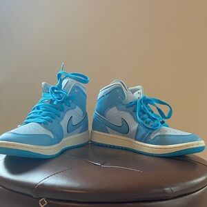 Nike Light Blue High-Top Sneakers